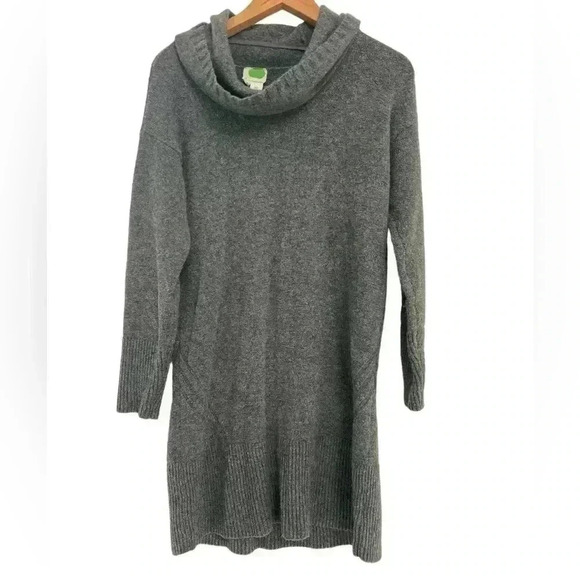 Anthropologie Women’s Gray Turtleneck Wool Blend Sweater Dress - Picture 1 of 7